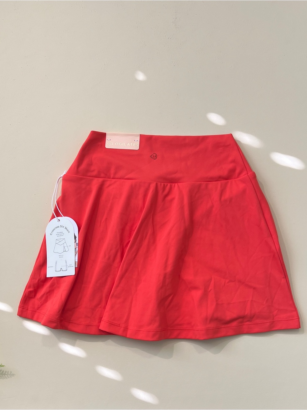Blogilates Crisscross Slit Skort Size S   Spicy Orange NWT - Picture 2 of 4